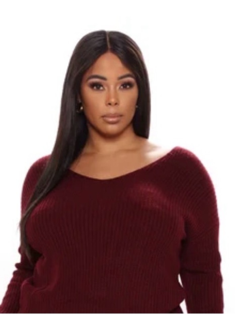 wine colored sweater